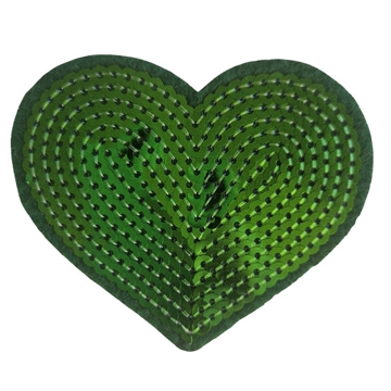 strygemærke-hjerte-grøn-pailetter